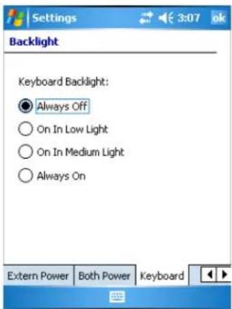 Intermec 741 - To adjust the backlight for the keypad - 1