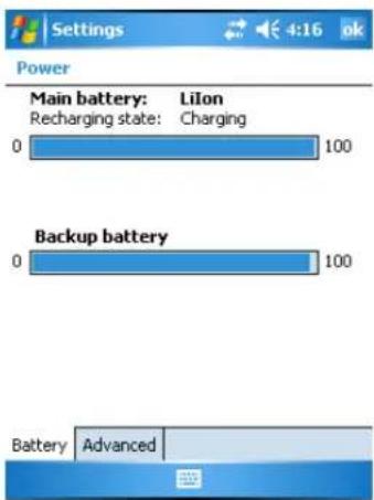 Intermec 751 - To view the status of the battery - 1