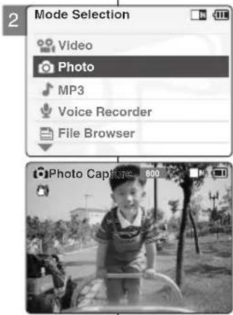 2 Mode Selection Video Photo MP3 Voice Recorder File Browser Photo Captions 800