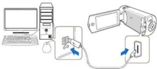 SAMSUNG HMX-QF33 - Using the USB cable - 1