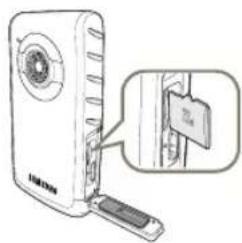 Diagram showing a device with a label pointing to a card labeled 'Zu' and an inset image of its internal structure.