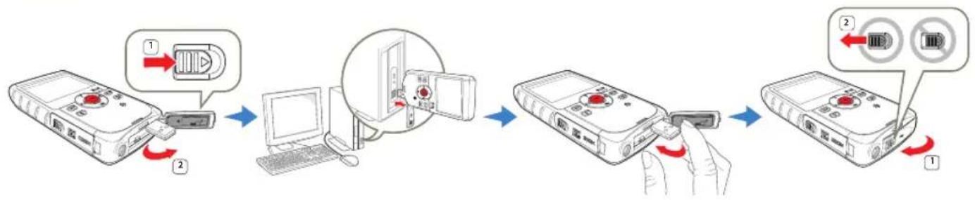 SAMSUNG HMX-W200TN - CHARGING THE BATTERY - 2
