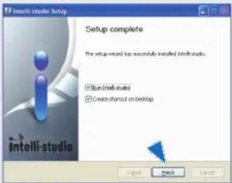 Intelli studio Setup Setup complete The setup wizard has successfully installed IntellStudio. □ Run IntellStudio □ Create shortcut on Desktop OK Cancel Help