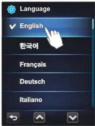 Language ✓ English 한국어 Français Deutsch Italiano