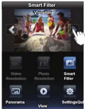 Smart Filter Vignetting Video Resolution Photo Resolution Smart Filter Panorama View SettingsQuiz