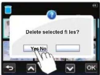 Delete selected fi les? Yes No