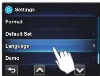 Settings Format Default Set Language Demo