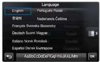 Language English Portugues Polski 한국어 Nederands Češina Français Svenska Slovensky Deutsch Suomi Magyar Italiano Norsk România Español Dansk Ebnrapoumi AaBbCcDdEeFfGgHhliJjKkLIMm OK