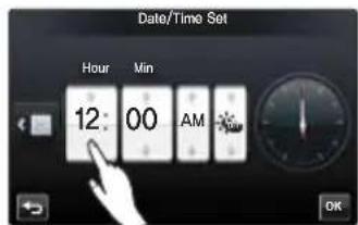 Date/Time Set Hour Min 12:00 AM OK