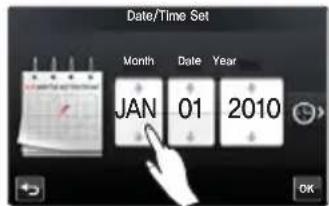 Date/Time Set Month Date Year JAN 01 2010 OK