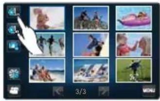 SAMSUNG HMX-S10BN - Viewing videos or photos on the LCD screen - 3