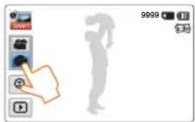 Screenshot of a video editing interface showing a user profile with playback controls and a silhouette of a person.