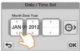 Date / Time Set Month Date Year JAN 01 2012