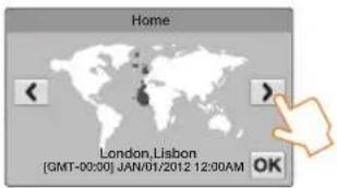 Home < > London,Lisbon [GMT-00:00] JAN/01/2012 12:00AM OK