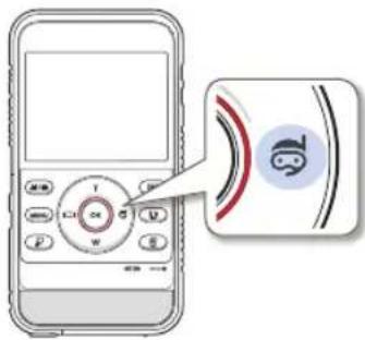 Diagram showing a mobile phone with control buttons and a circular icon labeled 'USB' pointing to it.