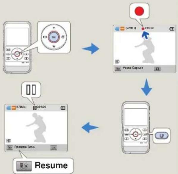 SAMSUNG HMX-W300YN - Recording Pause/Resume - 1