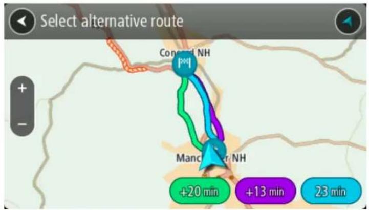 Select alternative route Conna'd NH +- Manchester NH +20 min +13 min 23 min