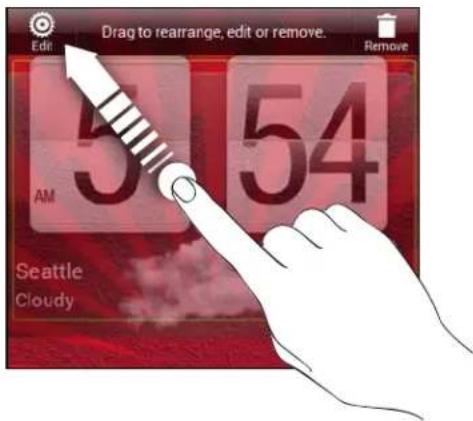 Drag to rearrange, edit or remove. Edit Remove 5 54 AM Seattle Cloudy