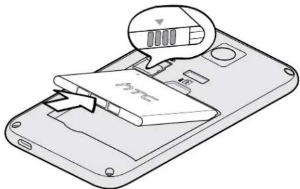 HTC Desire 512 - Inserting the battery - 2