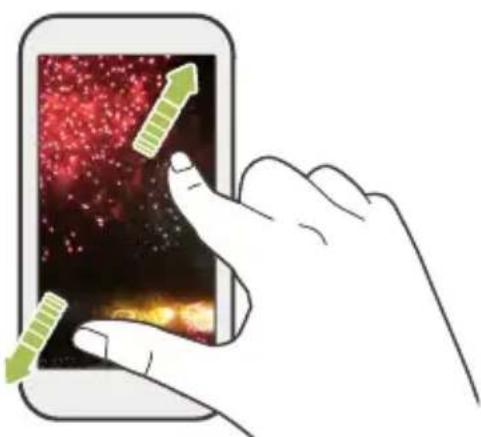 HTC Desire 555 - Slide with two fingers - 1