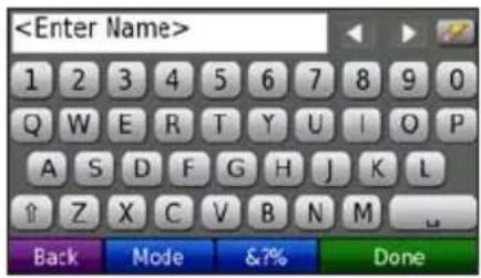 GARMIN nüvi 800 - Using the On-Screen Keyboard - 1