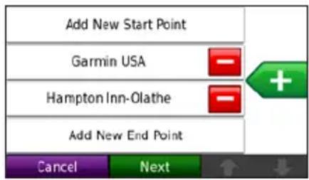 GARMIN nüvi 800 - Creating a Saved Route - 1
