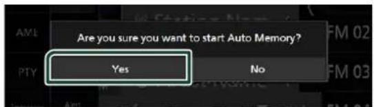 Are you sure you want to start Auto Memory? Yes No