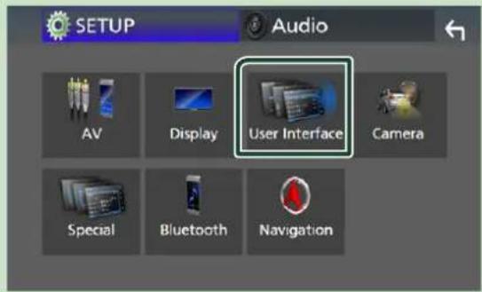 SETUP Audio AV Display User Interface Camera Special Bluetooth Navigation