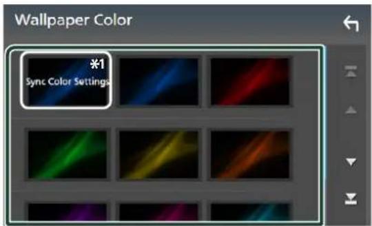 Wallpaper Color *1 Sync Color Settings