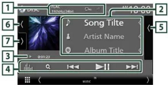 1 DISC FLAC 192kHz/24bit AM:10:00 2 6 Song Tilte Artist Name Album Title 5 7 0:01:23 4 MUSIC