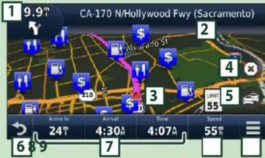 CA-170 N/Hollywood Fwy (Sacramento) 9.9m Alvofado St Arrive In 24m Arrival 4:30A 4:07A Time 55m Speed 55m 6 8 9 7
