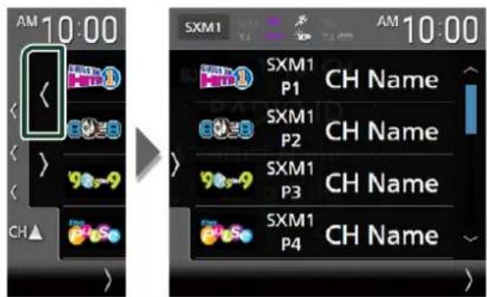 AM 10:00 SXM1 SXM1 P1 CH Name SXM1 P2 CH Name SXM1 P3 CH Name SXM1 P4 CH Name