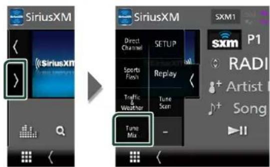 SiriusXM (SiriusXM) Tune Mix Direct Channel SETUP Sports Flash Replay Traffic & Weather Tune Scan SXM1 sxm P1 RADI Artist Song II