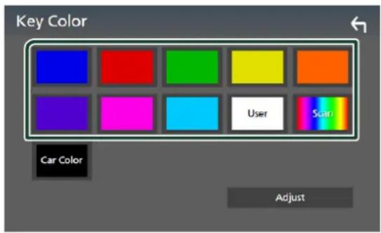 Key Color Car Color User Scan Adjust