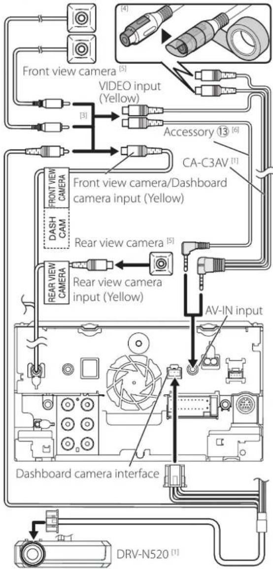 KENWOOD DNR46EX - Connecting the camera - 1