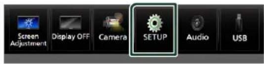 Screen Adjustment Display OFF Camera SETUP Audio USB