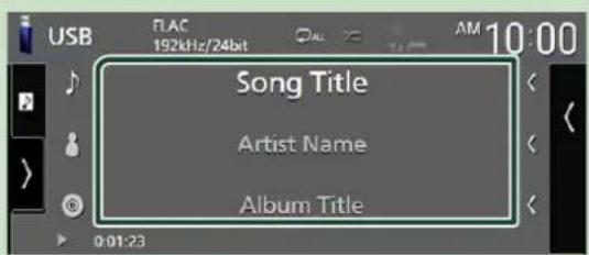 USB FLAC 192kHz/24bit CAM AM 10:00 Song Title Artist Name Album Title 0:01:23