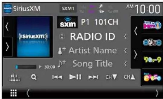 SiriusXM SXM1 P1 101CH RADIO ID Artist Name Song Title 30:00 AM 10:00