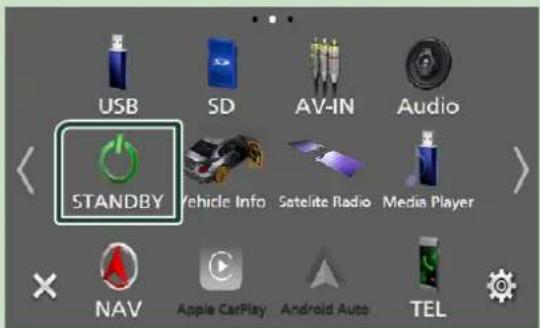 USB SD AV-IN Audio STANDBY Vehicle Info Satellite Radio Media Player NAV Apple CarPlay Android Auto TEL