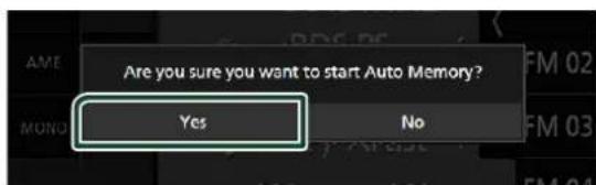 Are you sure you want to start Auto Memory? Yes No