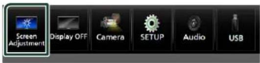 Screen Adjustment Display OFF Camera SETUP Audio USB