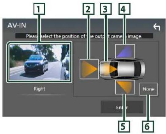AV-IN Please select the position of the output camera image Right None Enter
