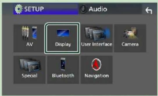 SETUP Audio AV Display User Interface Camera Special Bluetooth Navigation