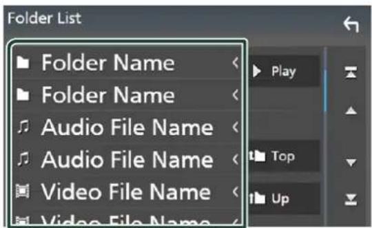 Folder List Folder Name Folder Name Audio File Name Audio File Name Video File Name Play Top Up