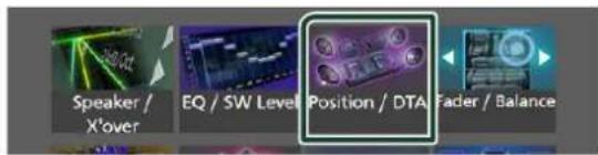 Speaker / X'over EQ / SW Level Position / DTA Fader / Balance