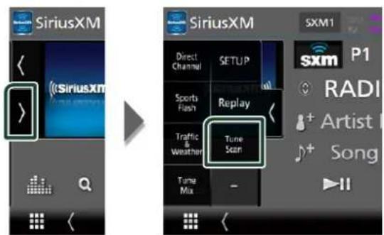 SiriusXM SiriusXM SXM1 P1 SXM RADI Artist Song ▶II