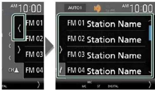 AM 10:00 FM 01 FM 02 FM 03 FM 04 CH▲ AUTO1 FM 01 Station Name FM 02 Station Name FM 03 Station Name FM 04 Station Name MC ST DIGITAL