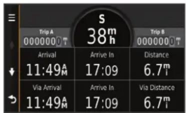 GARMIN Nüvi 2709 - Viewing the Trip Information Page - 1