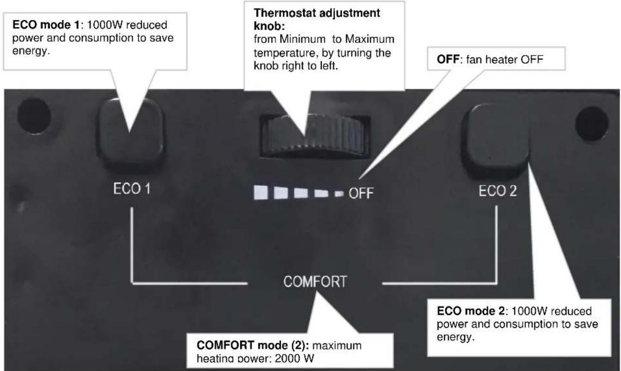 Argoclima KORE - HOW TO USE THE FAN HEATER - 1