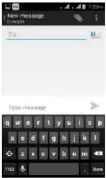 New message @ people To Type message q w e r t y u i o p a s d f g h j k l z x c v b n m 1123 Done